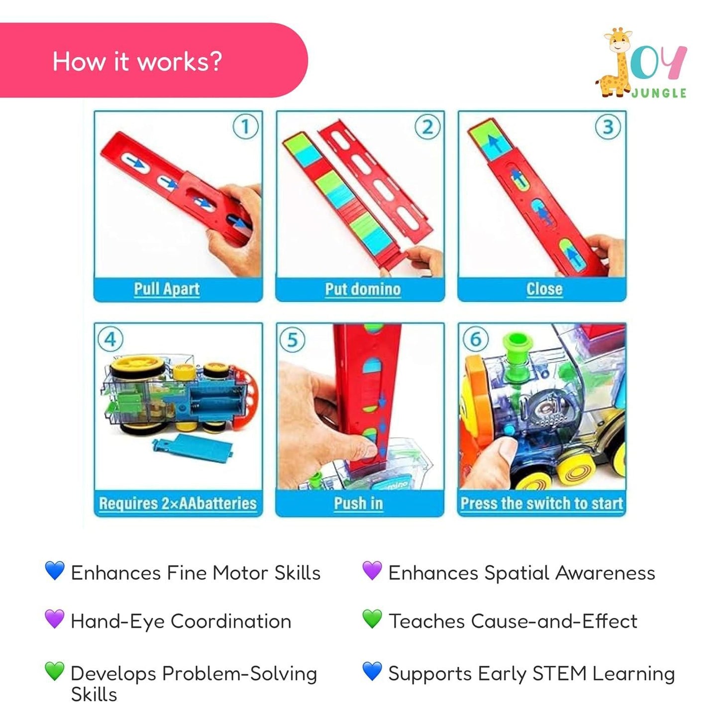 Train Domino Set | BPA Free Plastic|Sound Effects