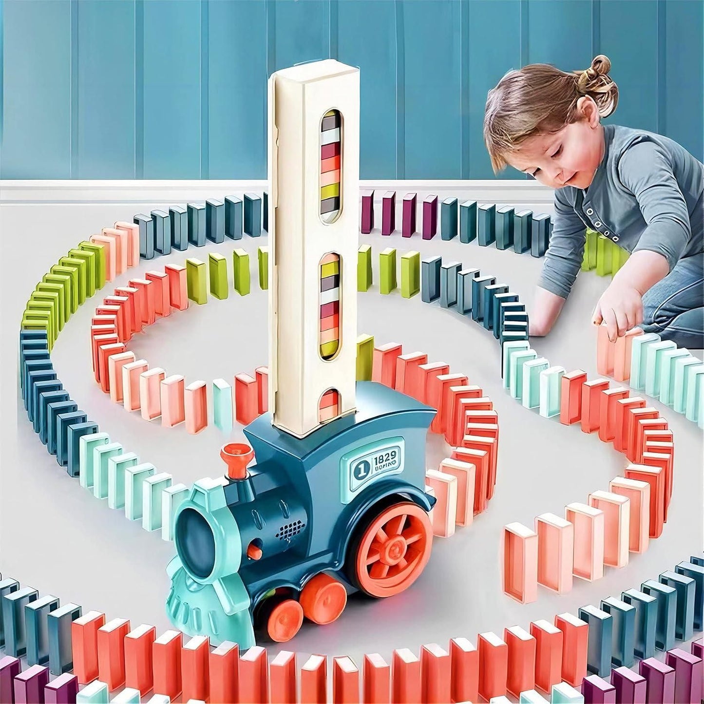 Train Domino Set | BPA Free Plastic|Sound Effects